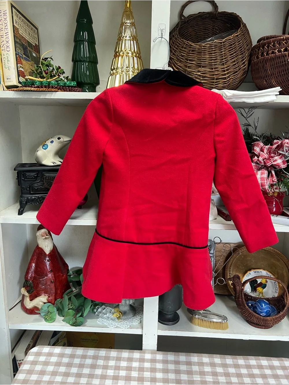 Rothschild coat red black 6X girls dress jacket